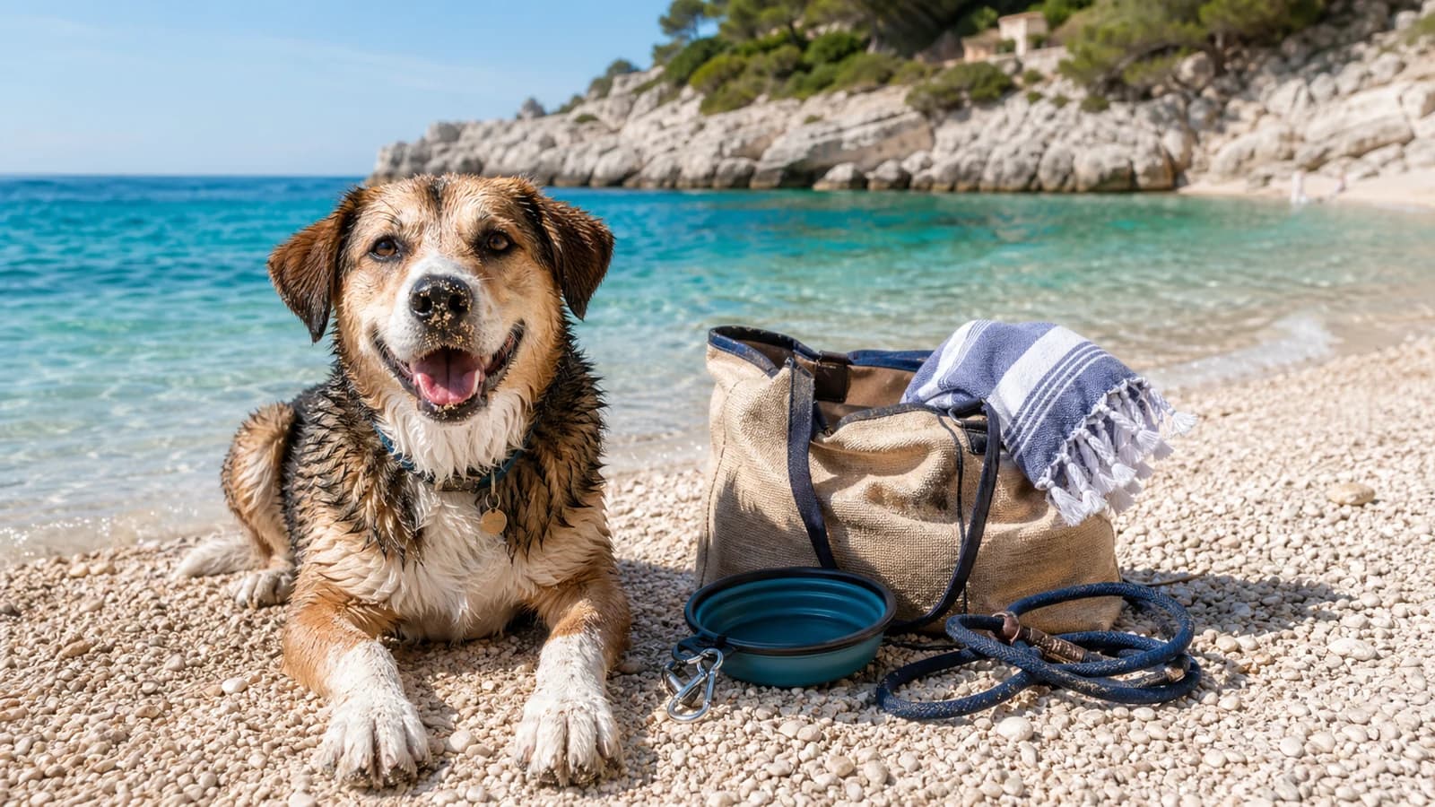 Dog beach in Croatia